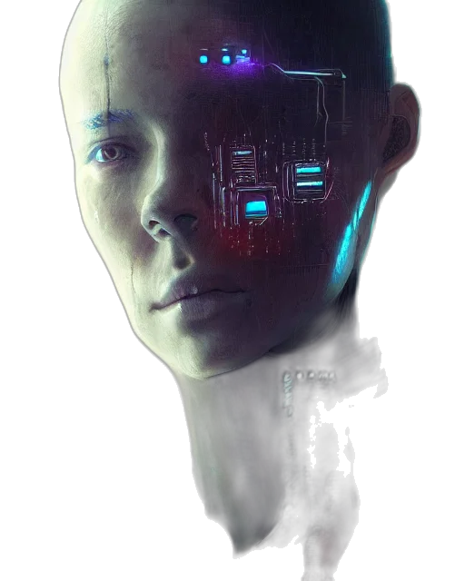 robot, face, mask, creature transparent PNG cut-out