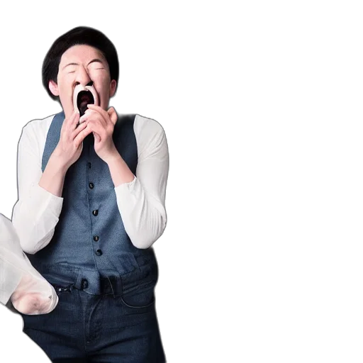 portrait, sneezing, mid, sneeze transparent PNG cut-out