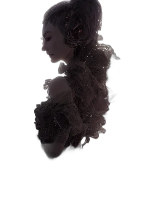 dress, hair, crown, jewelry transparent PNG cut-out