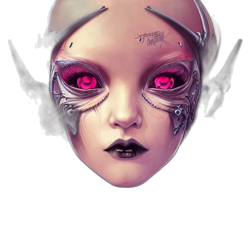 mask, robot, face, creature transparent PNG cut-out