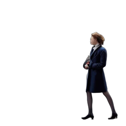 dress, jacket, staff, shoes transparent PNG cut-out