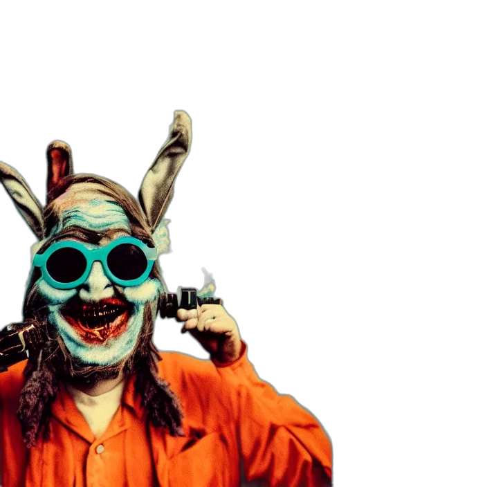 mask, animal, jacket, staff transparent PNG cut-out