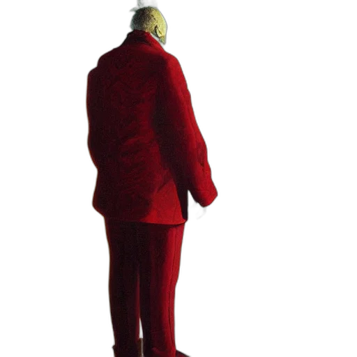jacket, staff, robot, creature transparent PNG cut-out