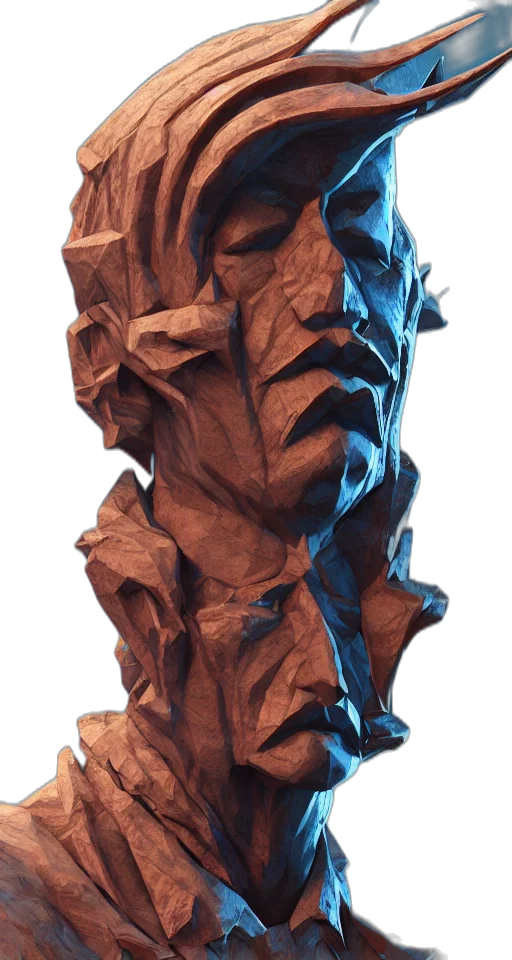crown, mask, face, staff transparent PNG cut-out