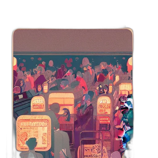 concept art, comic book art, pixel art, cyberpunk transparent PNG cut-out