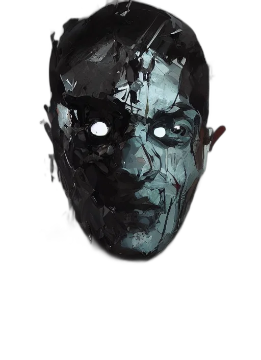 mask, face, robot, creature transparent PNG cut-out
