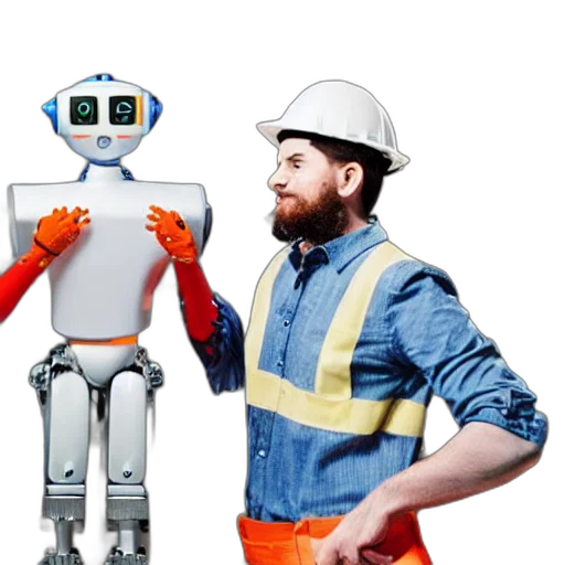 robot, 3d render, concept art, man transparent PNG cut-out