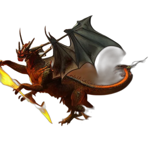 dragon, staff, weapon, sword transparent PNG cut-out