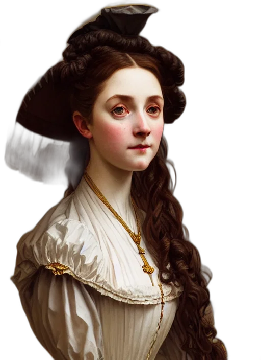 face, crown, dress, staff transparent PNG cut-out