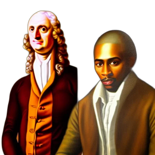 classical, portrait, sir, isaac transparent PNG cut-out