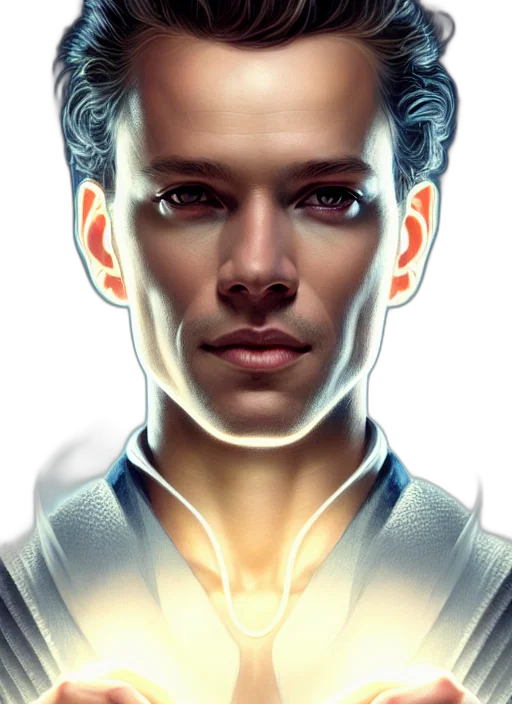 face, robot, photorealistic, comic book art transparent PNG cut-out