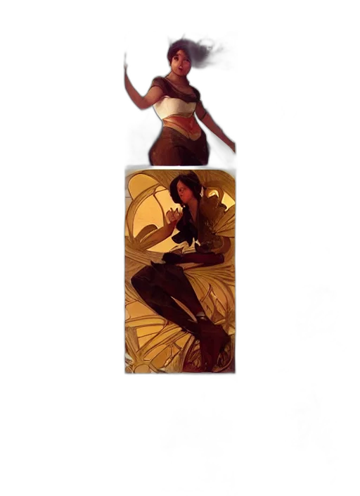 dress, creature, weapon, staff transparent PNG cut-out