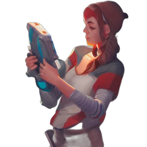 jacket, hat, staff, face transparent PNG cut-out