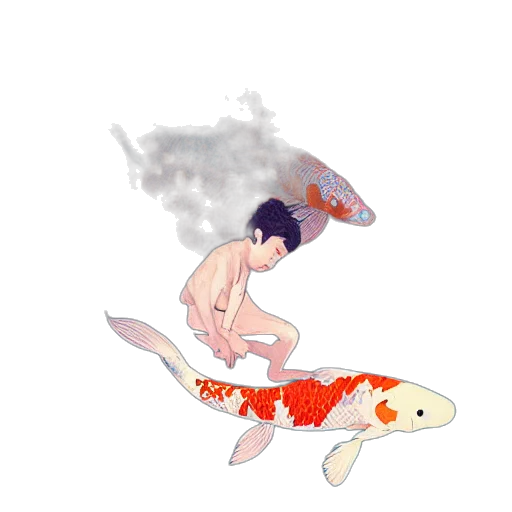 creature, animal, watercolor, pixel art transparent PNG cut-out
