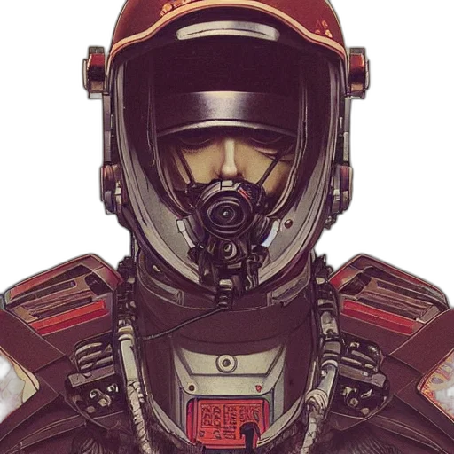 robot, face, mask, cyberpunk transparent PNG cut-out