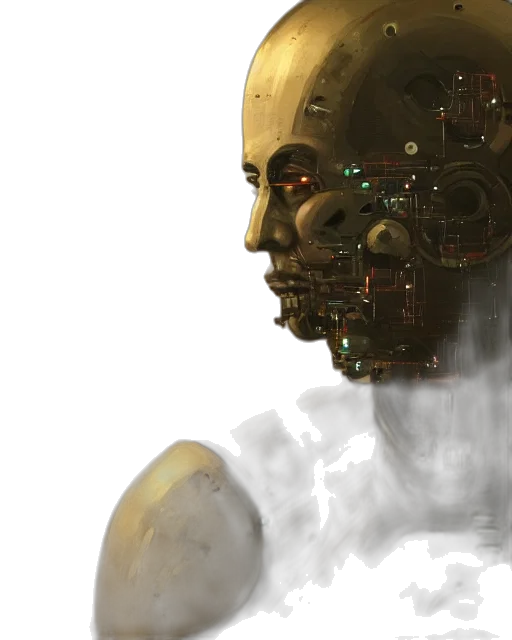 robot, face, mask, concept art transparent PNG cut-out