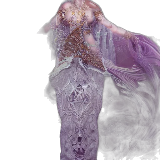 dress, jewelry, dragon, staff transparent PNG cut-out