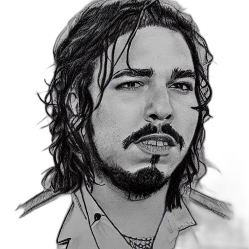face, photorealistic, pencil sketch, comic book art transparent PNG cut-out