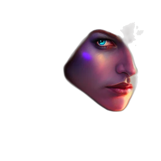 face, mask, robot, creature transparent PNG cut-out