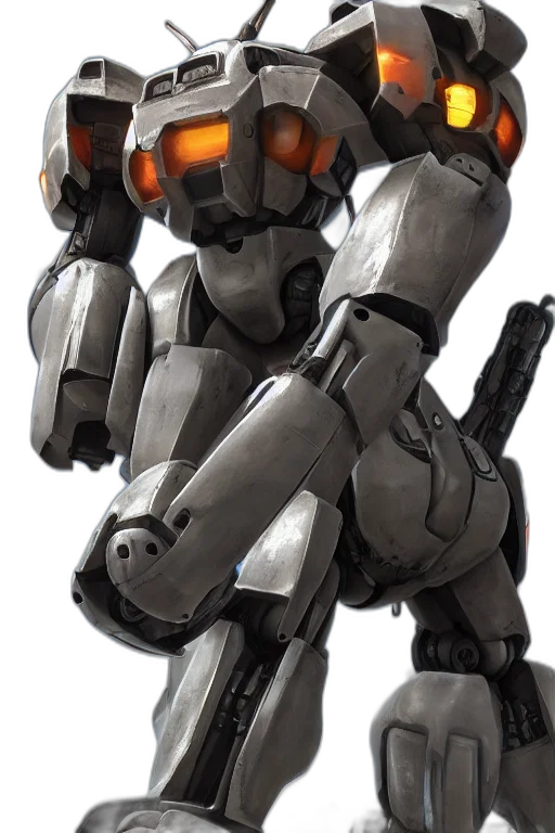 robot, weapon, concept art, 3d render transparent PNG cut-out