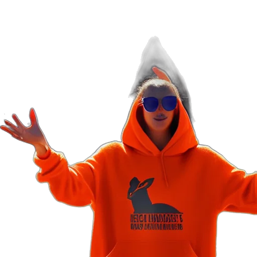 jacket, hat, staff, creature transparent PNG cut-out