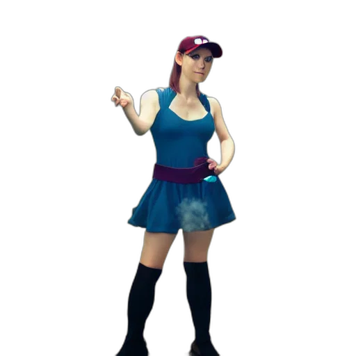 dress, staff, hat, 3d render transparent PNG cut-out