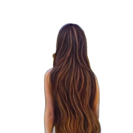 hair, dress, photorealistic, watercolor transparent PNG cut-out