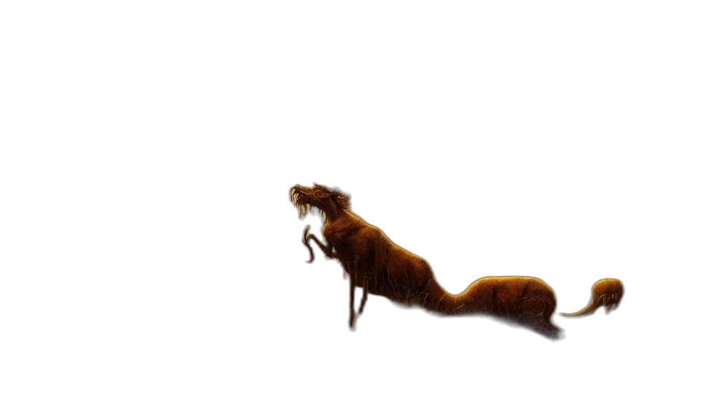 animal, creature, dragon, staff transparent PNG cut-out