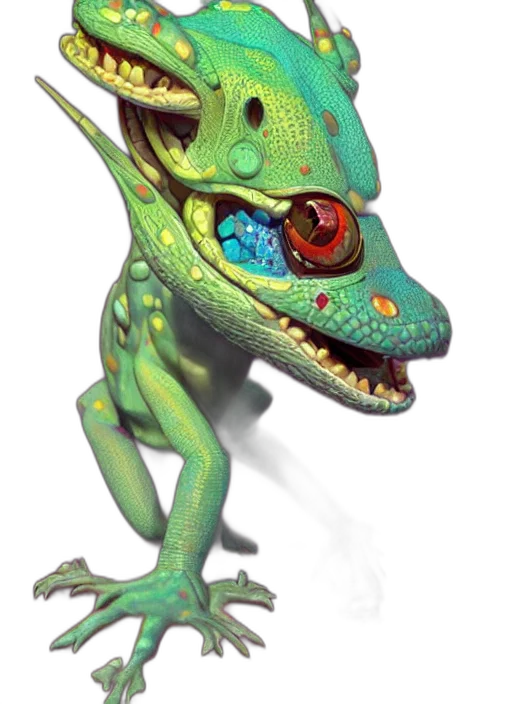 dragon, staff, creature, mask transparent PNG cut-out