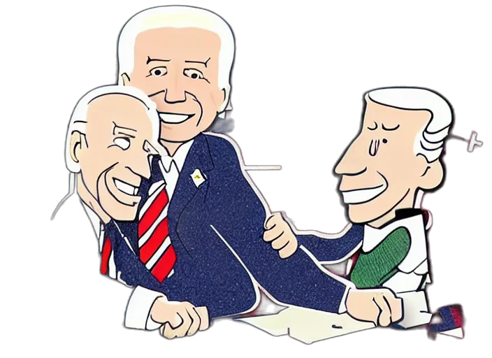 cartoon, concept art, joe, biden transparent PNG cut-out