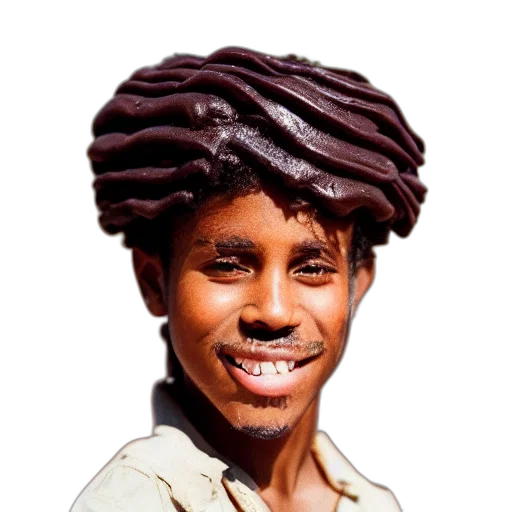 hat, hair, face, staff transparent PNG cut-out