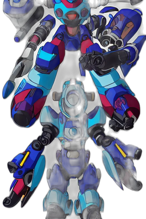 robot, weapon, concept art, 3d render transparent PNG cut-out