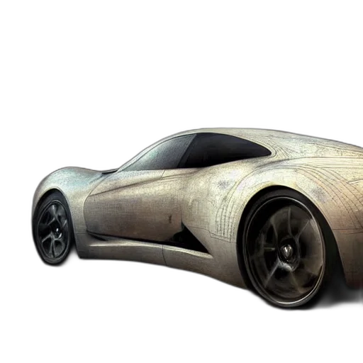 car, 3d render, concept art, photorealistic transparent PNG cut-out