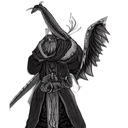 staff, sword, weapon, jacket transparent PNG cut-out
