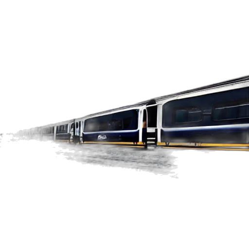concept art, photorealistic, 3d render, train transparent PNG cut-out