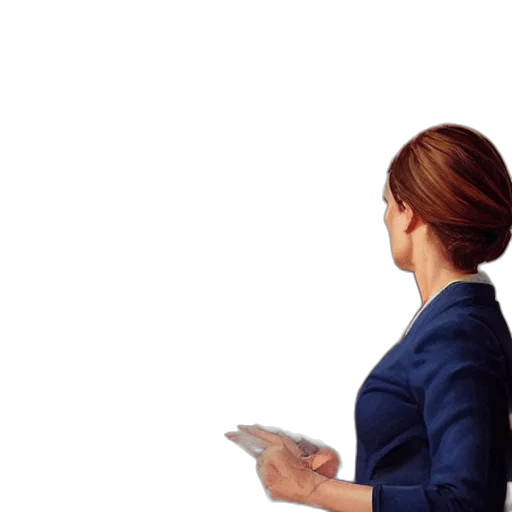 staff, jacket, face, dress transparent PNG cut-out