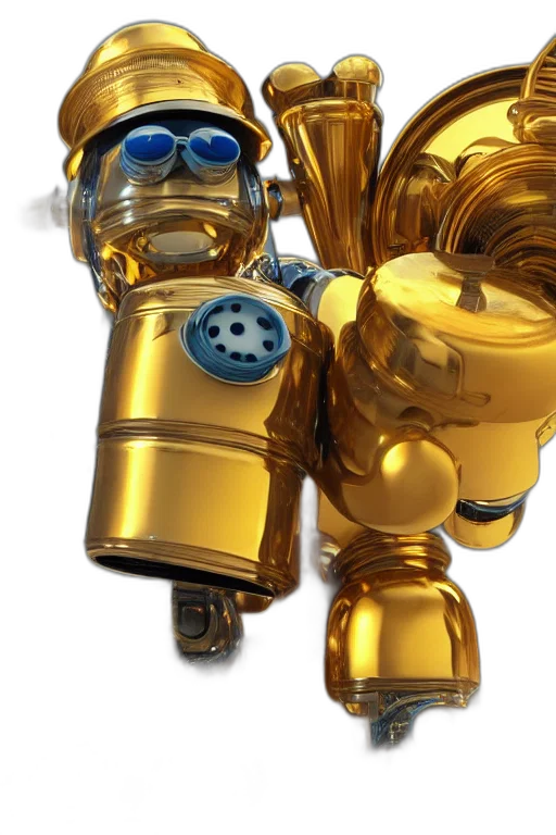 robot, jewelry, weapon, staff transparent PNG cut-out