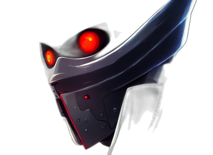 robot, mask, weapon, sword transparent PNG cut-out