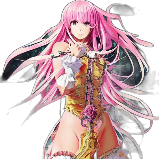 dress, jewelry, staff, weapon transparent PNG cut-out