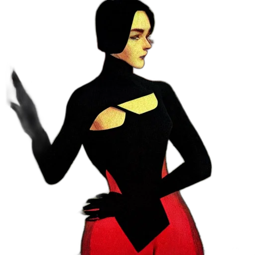 dress, staff, comic book art, concept art transparent PNG cut-out