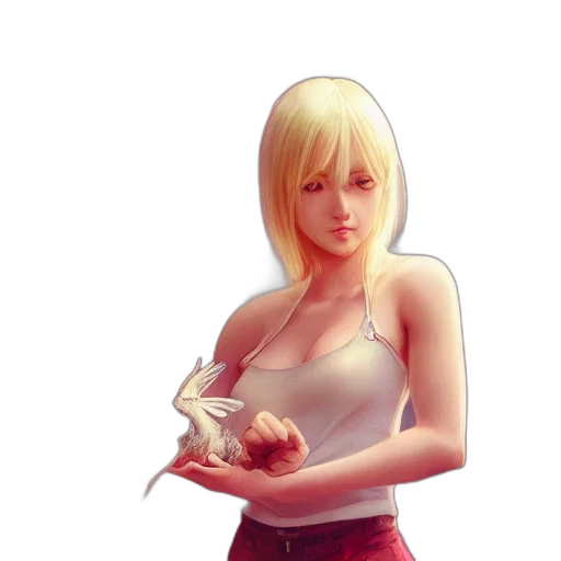 dress, weapon, staff, face transparent PNG cut-out