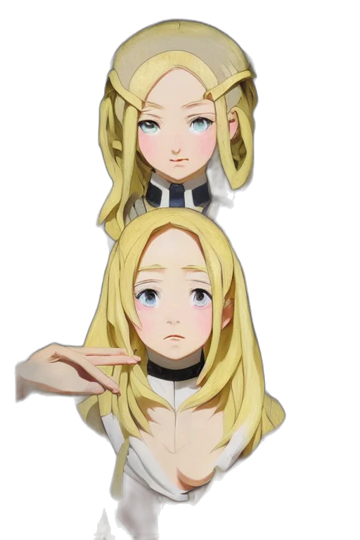 face, anime, 3d render, cartoon transparent PNG cut-out