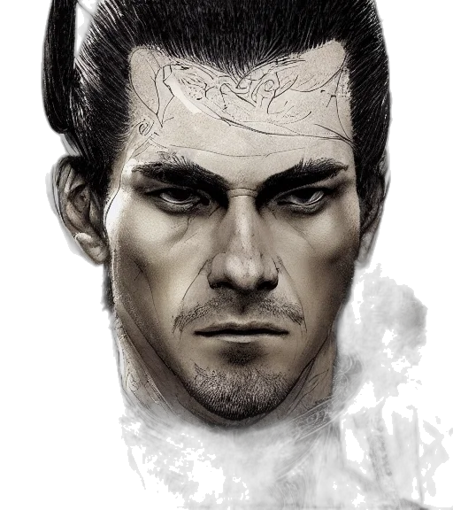 face, comic book art, photorealistic, concept art transparent PNG cut-out
