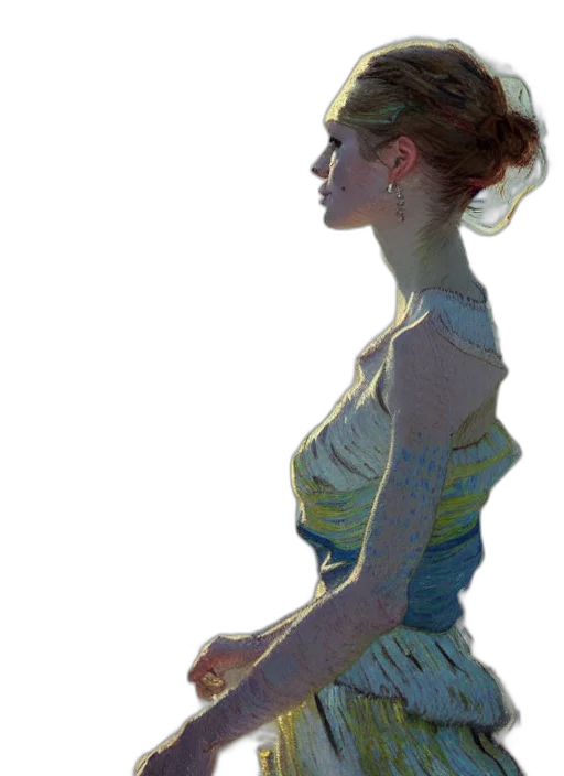 dress, crown, staff, face transparent PNG cut-out
