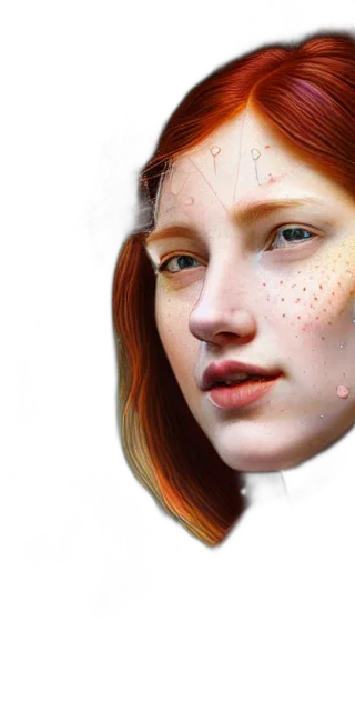 face, mask, jewelry, photorealistic transparent PNG cut-out