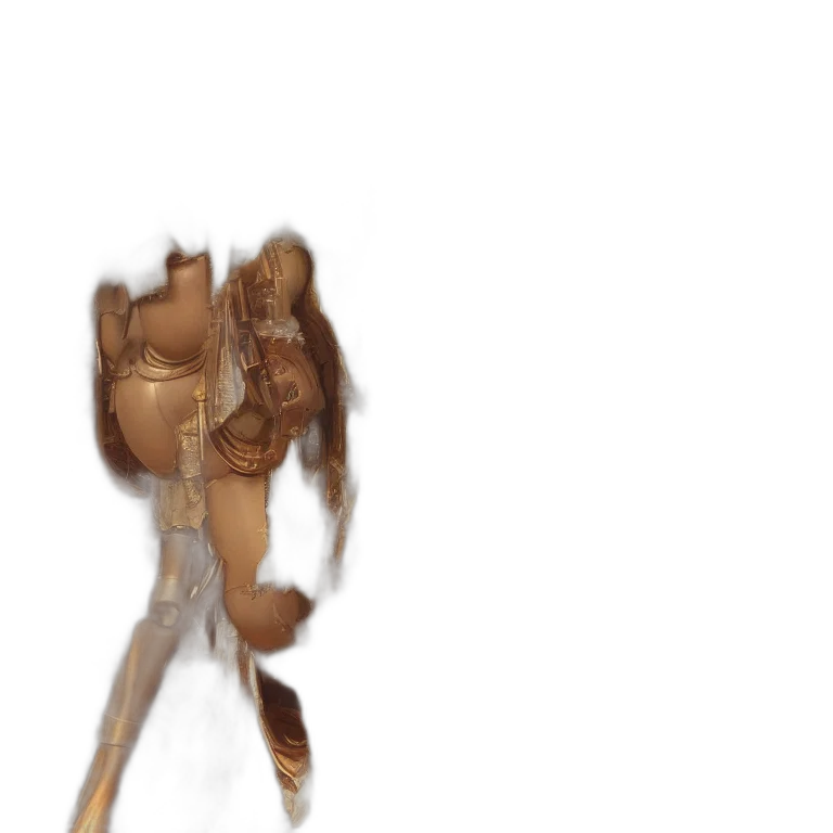 robot, creature, weapon, staff transparent PNG cut-out