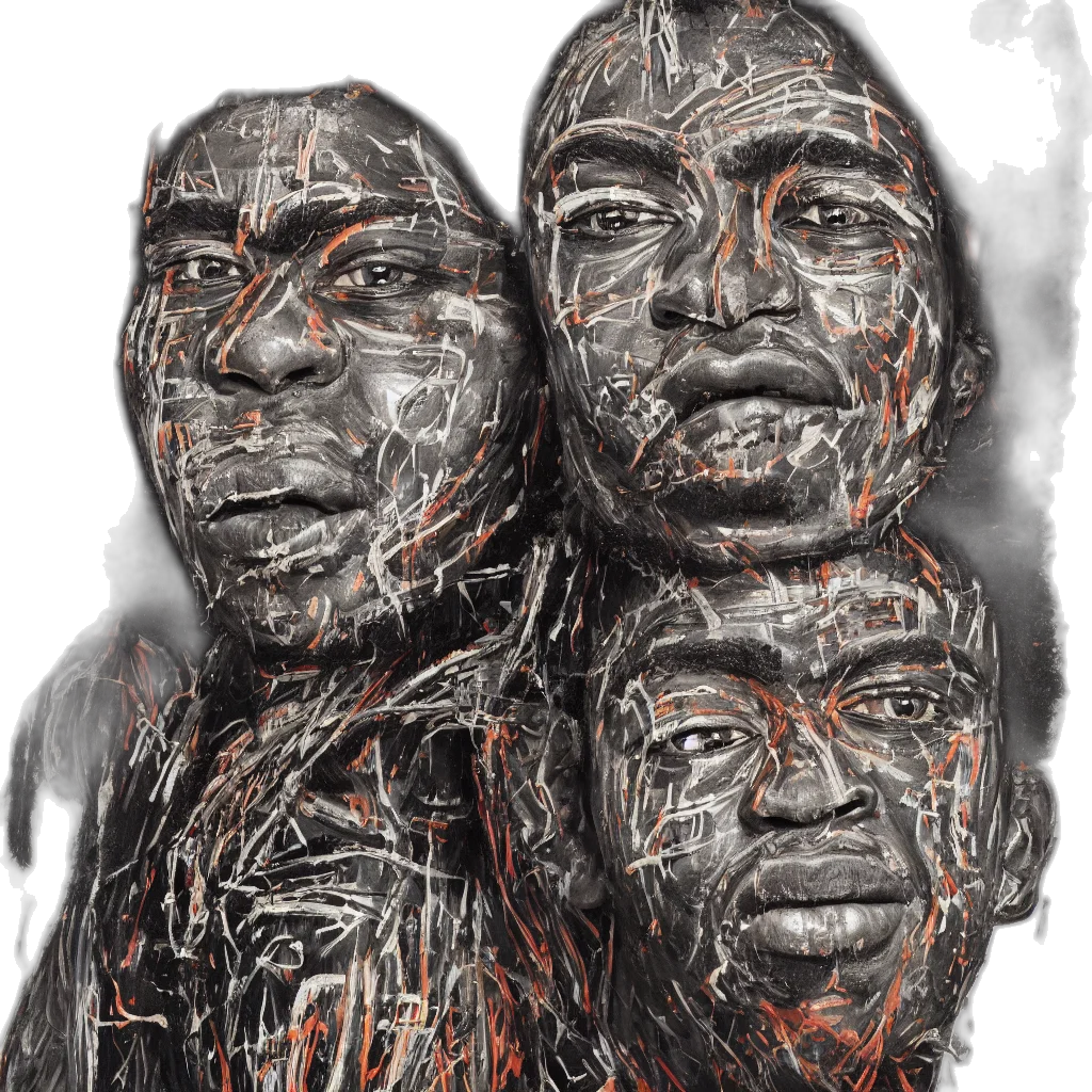 face, mask, concept art, photorealistic transparent PNG cut-out