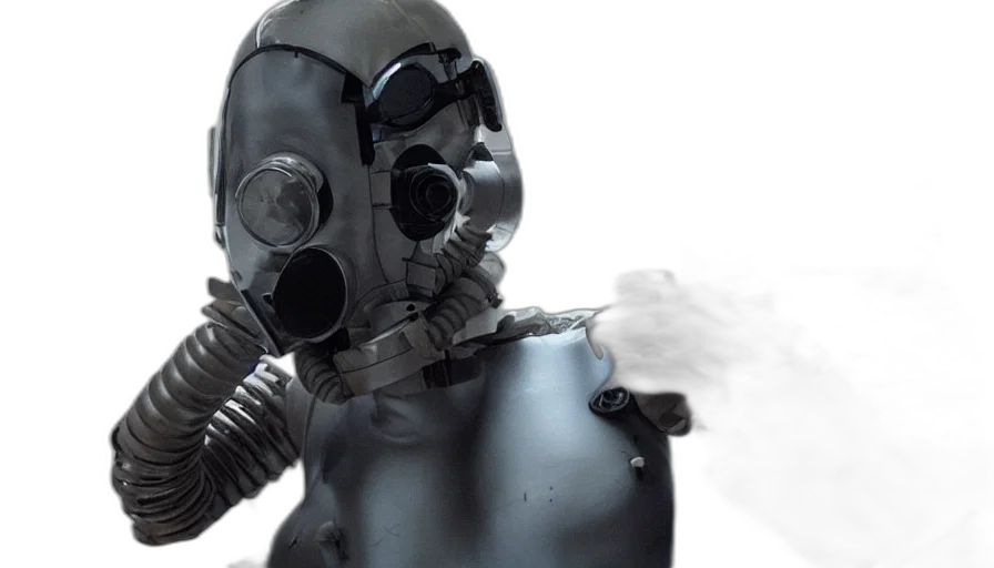 mask, robot, cyberpunk, concept art transparent PNG cut-out