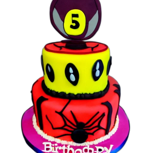 3d render, pixel art, spider, birthday transparent PNG cut-out