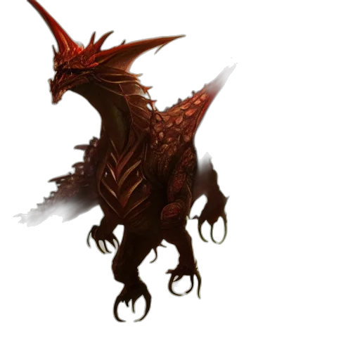 dragon, creature, staff, animal transparent PNG cut-out
